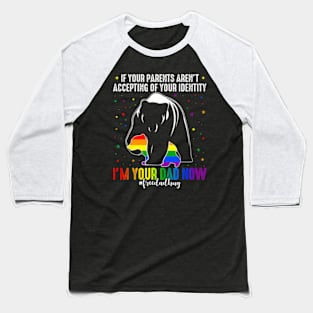 Free Mom Hug  Bear Parents Gay Pride LGBTQ I'm Your Baseball T-Shirt